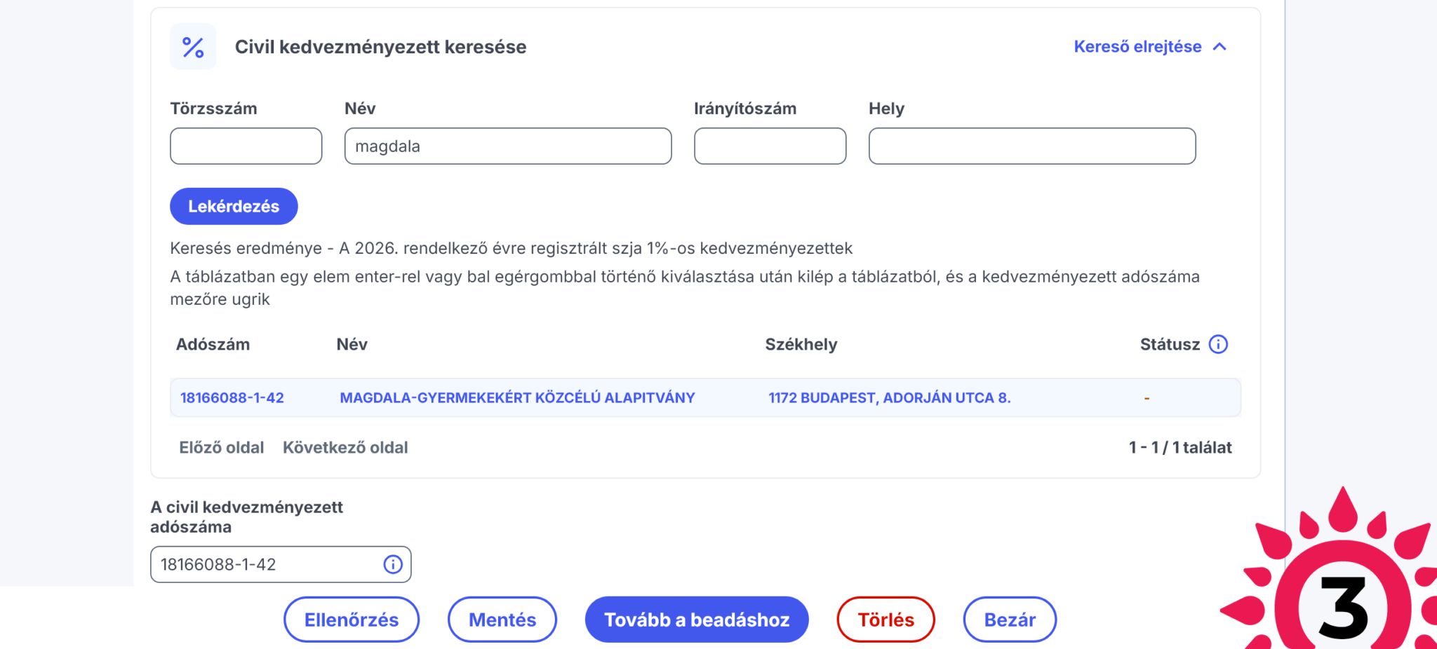 Magdala-Gyermekekért Közcélú Alapítvány 1 százalék felajánlás 2026 - Személyi jövedelemadód 1%-át az eszja.nav.gov.hu oldalon tudod felajánlani