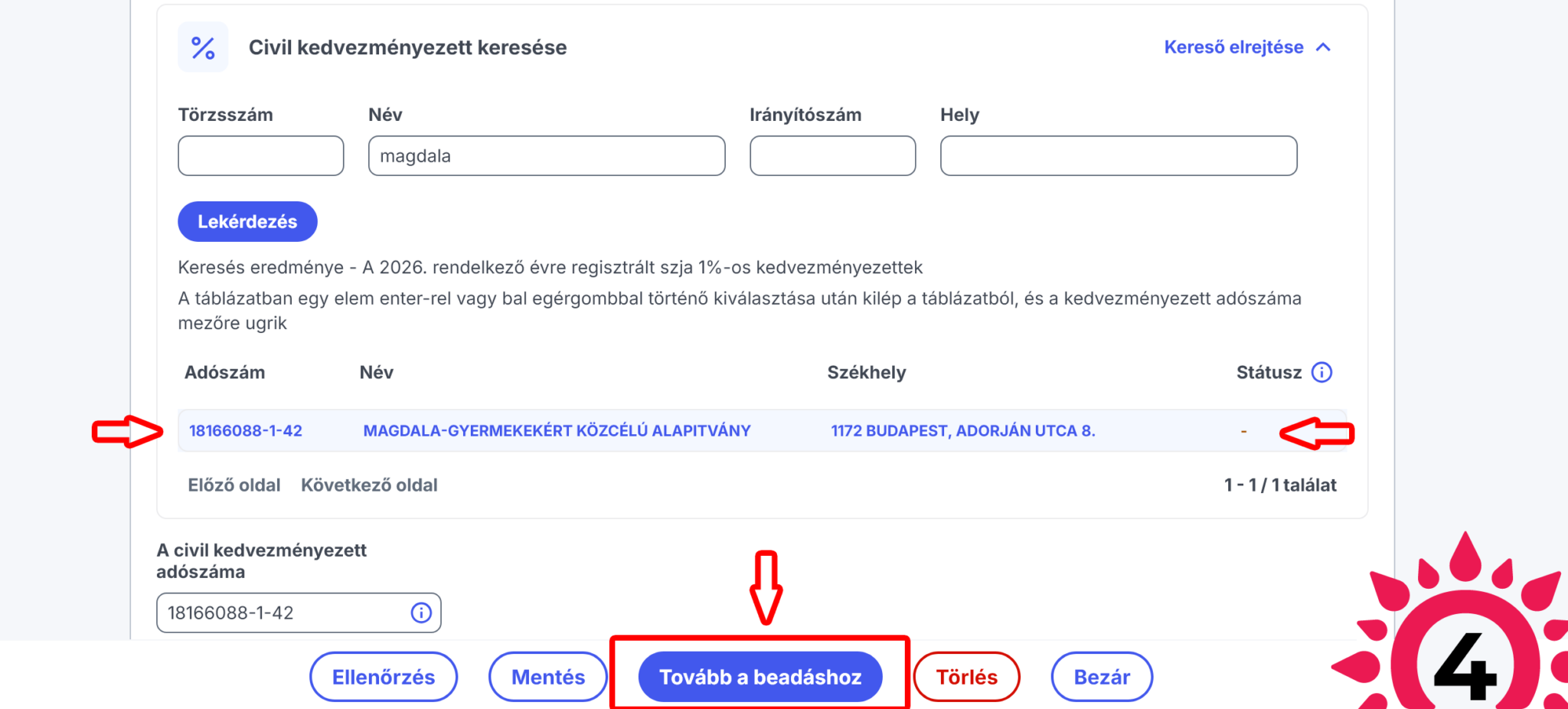 Magdala-Gyermekekért Közcélú Alapítvány 1 százalék felajánlás 2026 - Személyi jövedelemadód 1%-át az eszja.nav.gov.hu oldalon tudod felajánlani