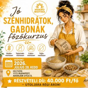 Jó szénhidrátok Gabonák Főzőkurzus (gluténmentes gabonák)